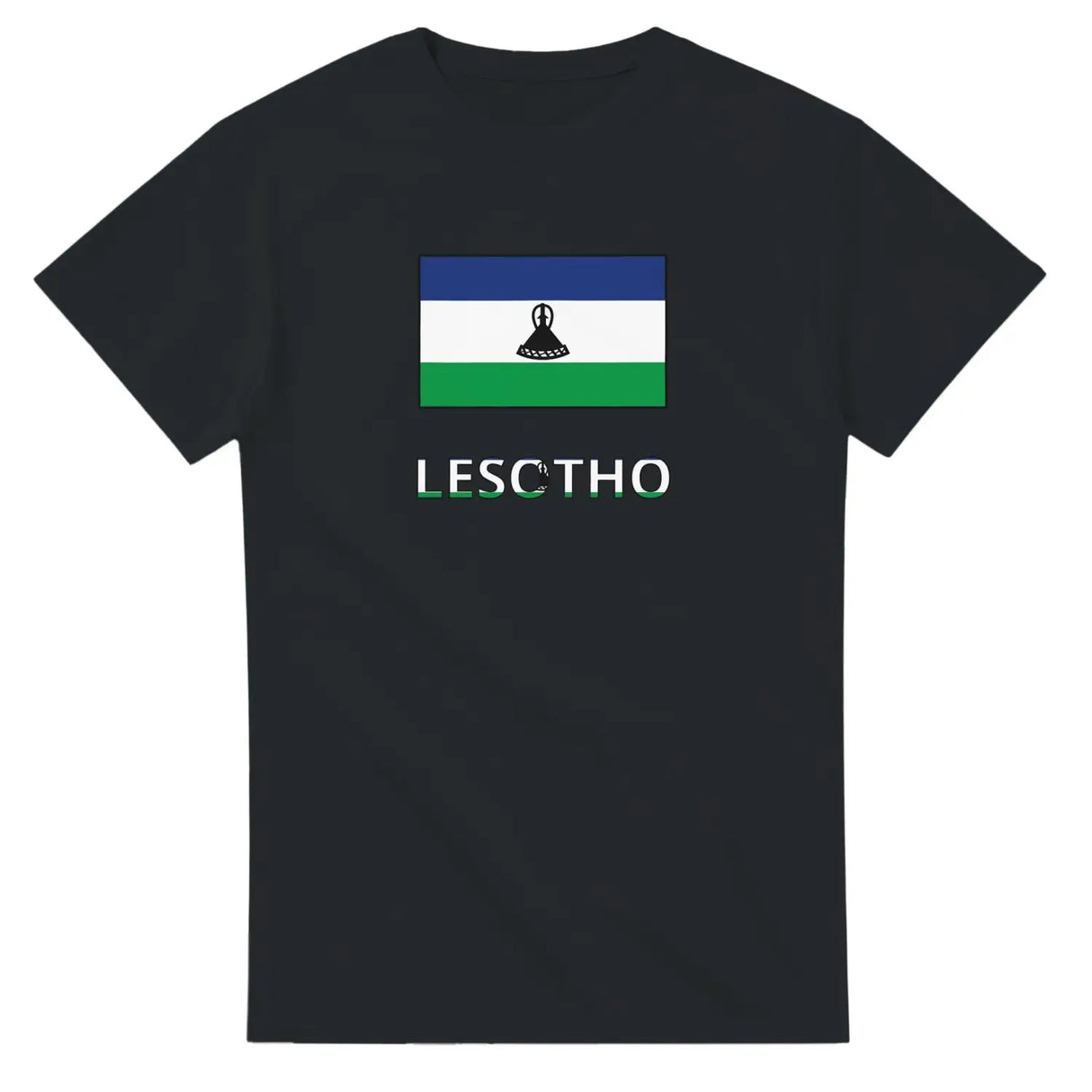 T-shirt drapeau lesotho en texte - pixelforma