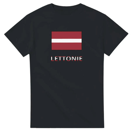 T-shirt drapeau lettonie en texte - pixelforma