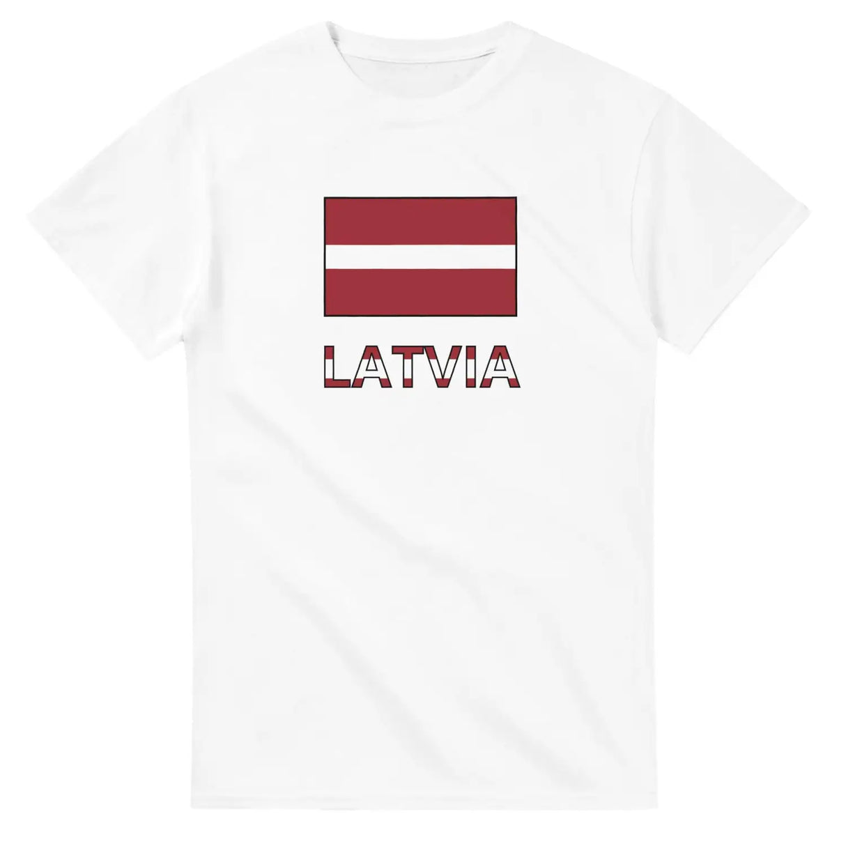 T-shirt drapeau lettonie texte - pixelforma