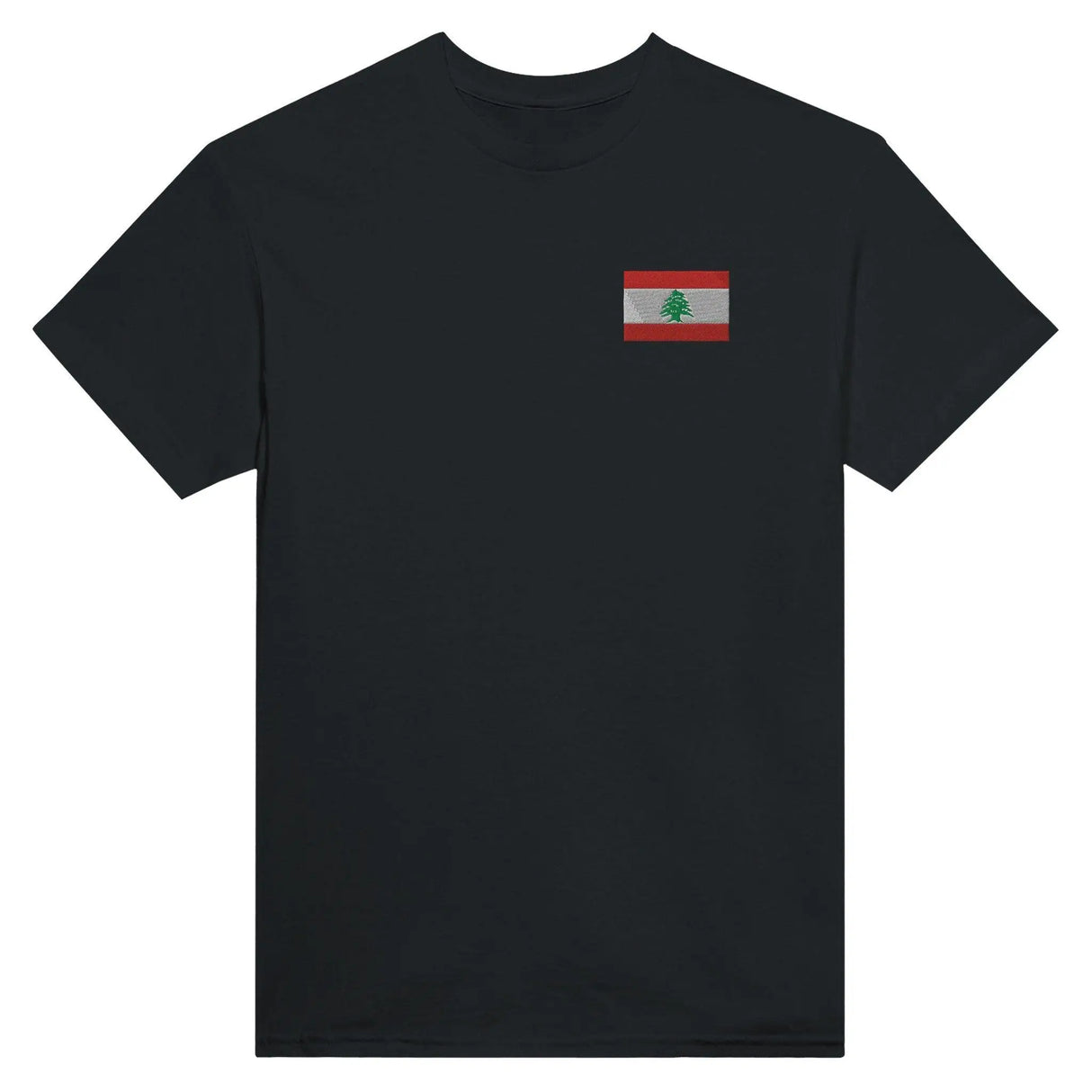 T shirt drapeau liban broderie couleur coton épais
