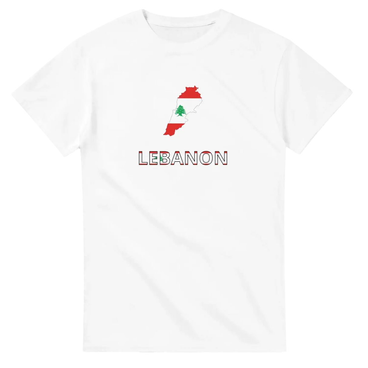 T-shirt drapeau liban carte - pixelforma