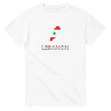 T-shirt drapeau liban carte - pixelforma