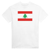 T-shirt drapeau liban coton mélangé brodé manches longues