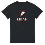 T-shirt drapeau liban en carte - pixelforma