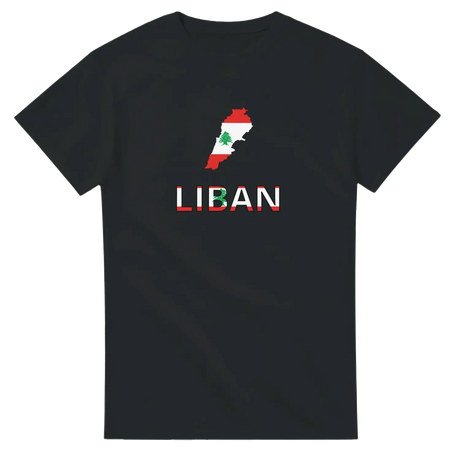 T-shirt drapeau liban en carte - pixelforma