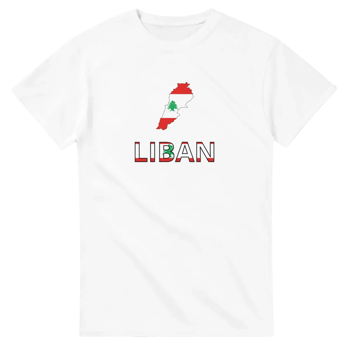 T-shirt drapeau liban en carte - pixelforma