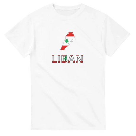 T-shirt drapeau liban en carte - pixelforma