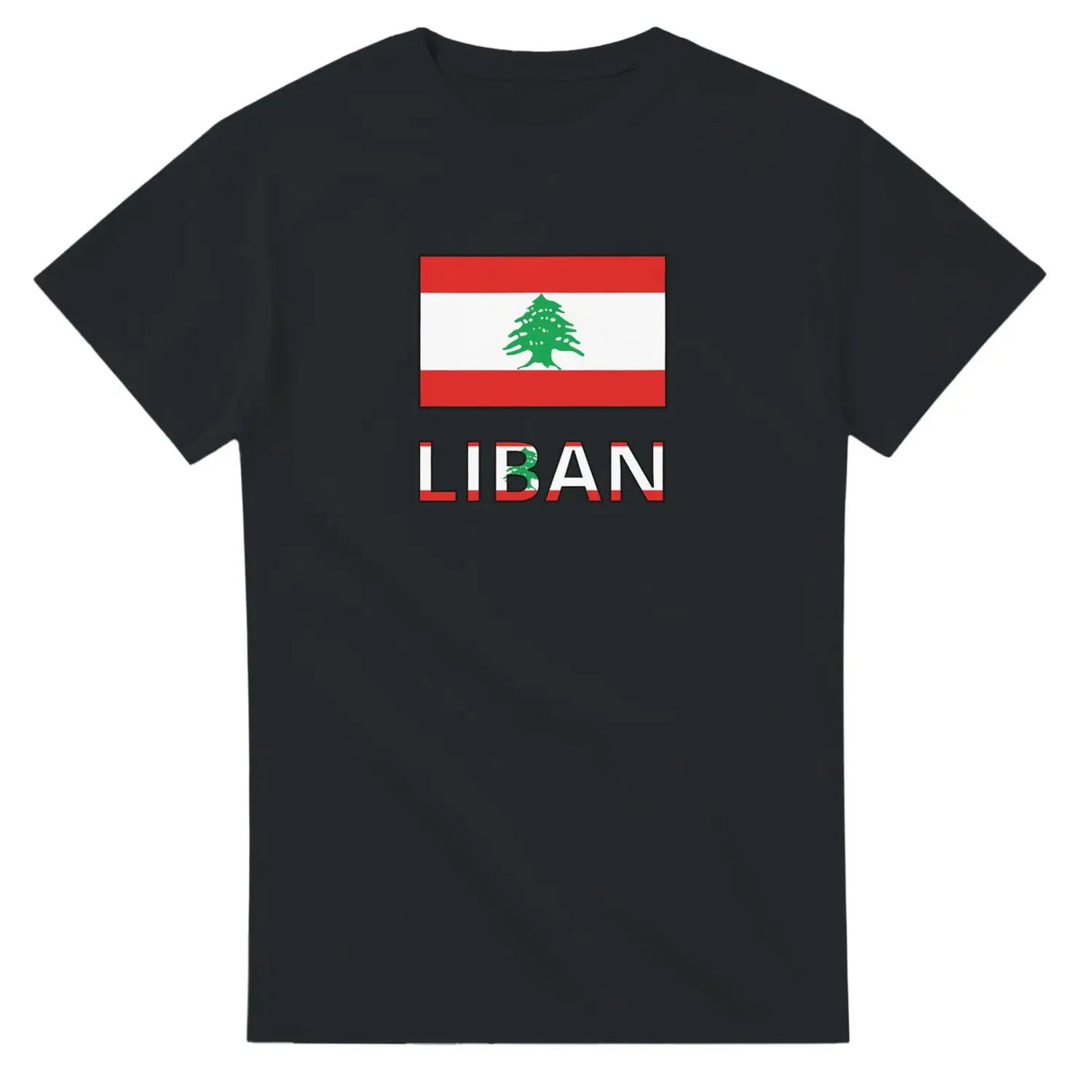 T-shirt drapeau liban en texte - pixelforma