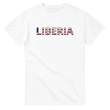 T-shirt drapeau liberia en écriture - pixelforma