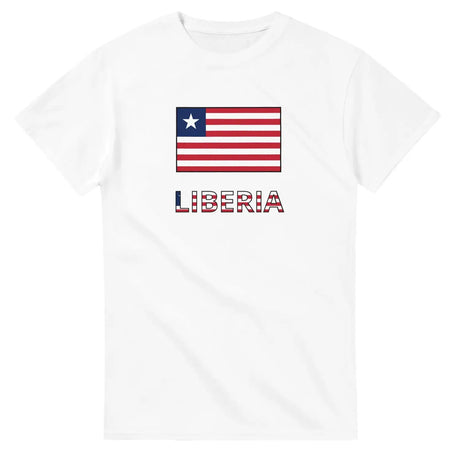 T-shirt drapeau liberia en texte - pixelforma