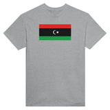T-shirt drapeau libye coton mélangé brodé élégant