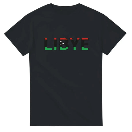 T-shirt drapeau libye en écriture - pixelforma