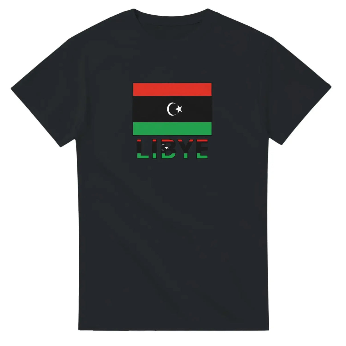 T-shirt drapeau libye en texte - pixelforma