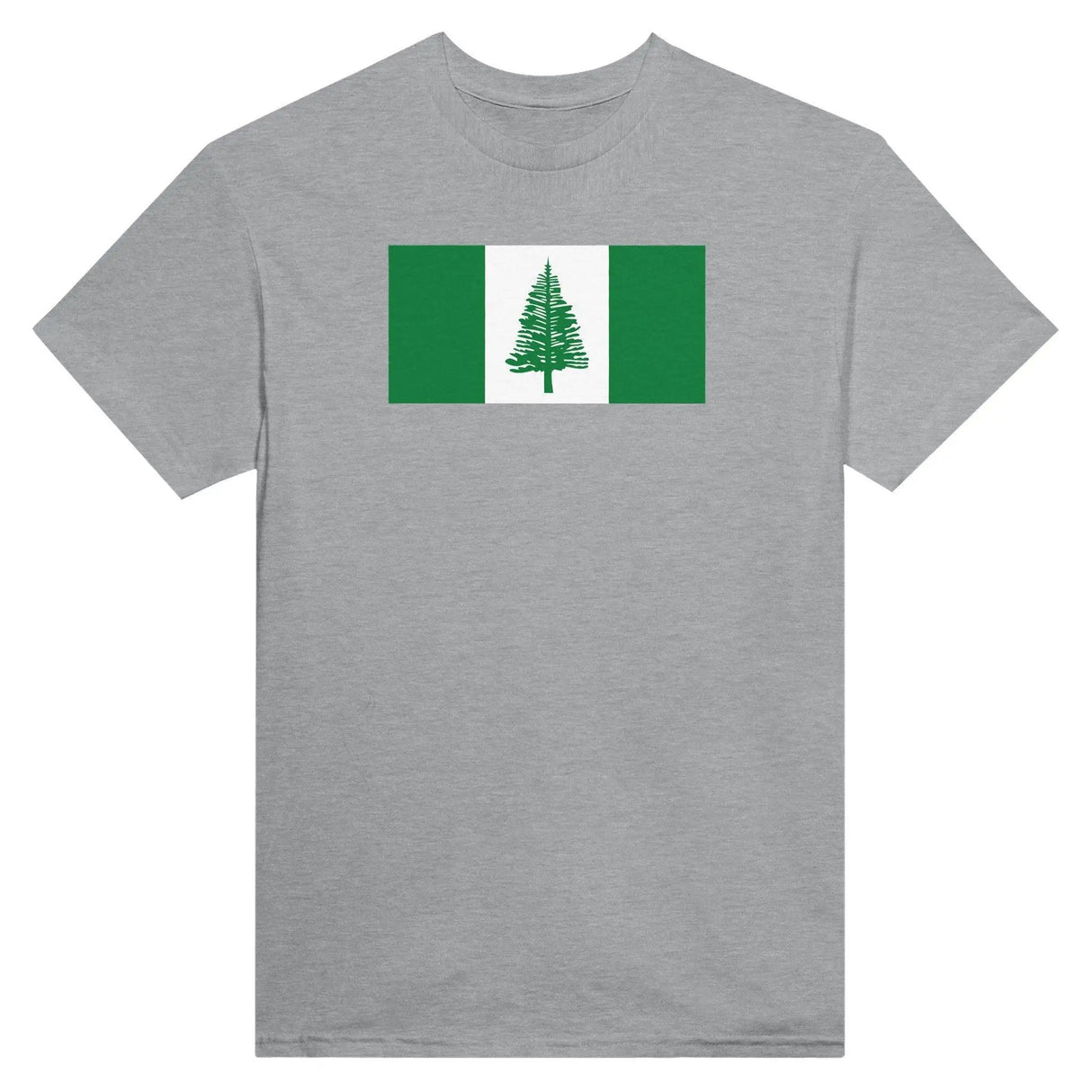 T-shirt drapeau l’île norfolk coton mélangé brodé