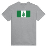 T-shirt drapeau l’île norfolk coton mélangé brodé