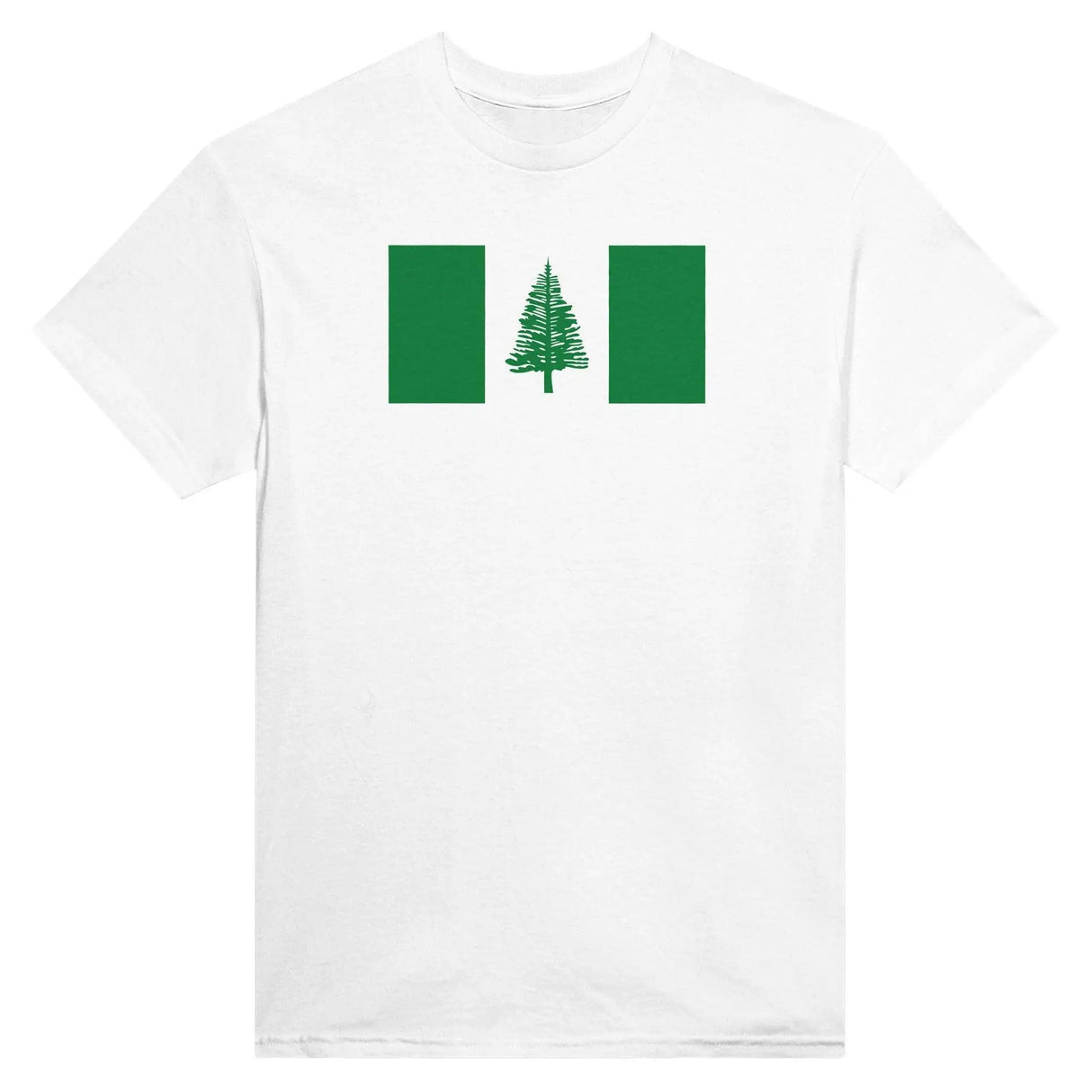 T-shirt drapeau l’île norfolk coton mélangé brodé