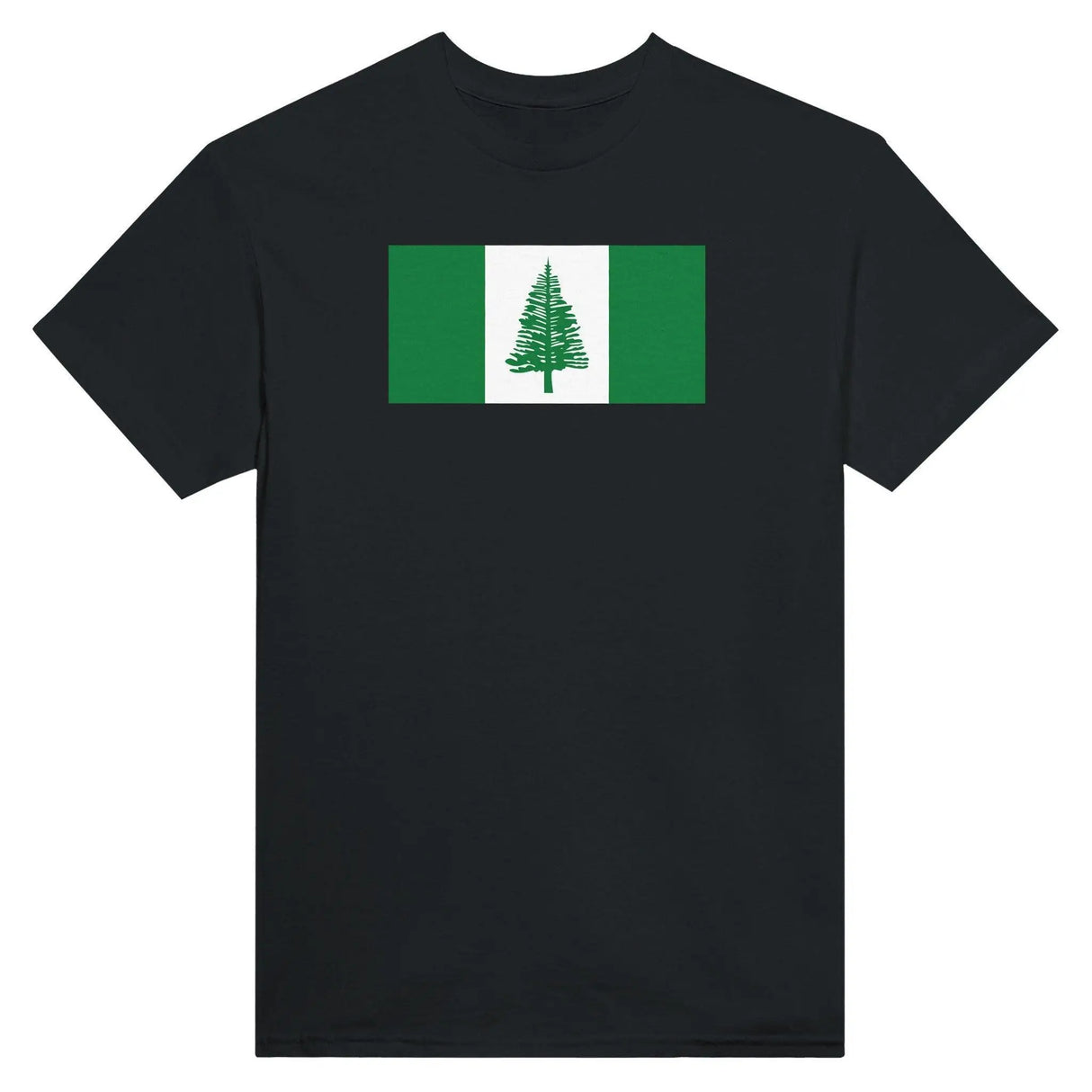 T-shirt drapeau l’île norfolk coton mélangé brodé