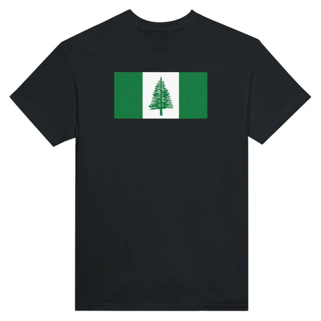T-shirt drapeau l’île norfolk coton mélangé brodé