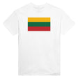 T-shirt drapeau lituanie coton épais brodé manches longues