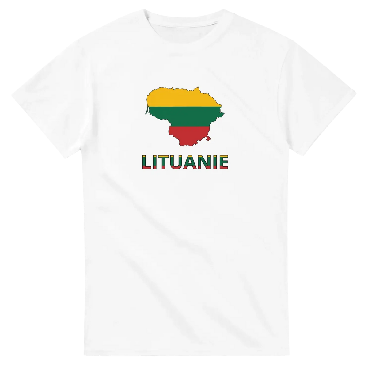 T-shirt drapeau lituanie en carte - pixelforma