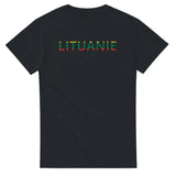 T-shirt drapeau lituanie en écriture - pixelforma