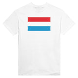 T-shirt drapeau luxembourg brodé coton mélangé élégant