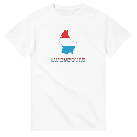 T-shirt drapeau luxembourg en carte - pixelforma