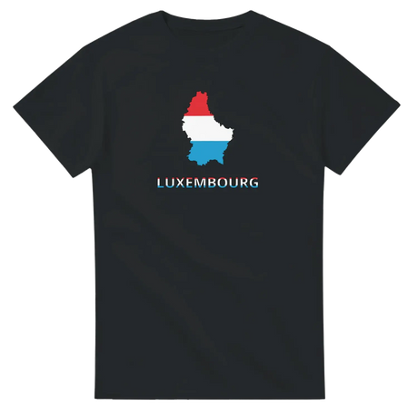 T-shirt drapeau luxembourg en carte - pixelforma