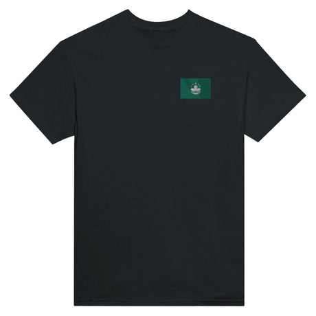 T-shirt drapeau macao broderie couleur coton mélangé