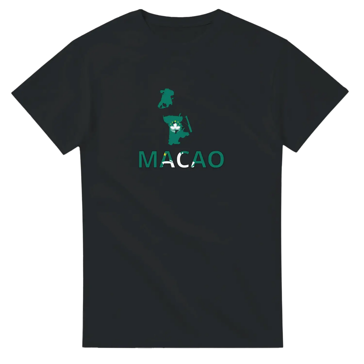 T-shirt drapeau macao en carte - pixelforma