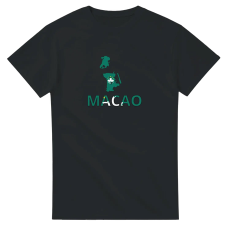 T-shirt drapeau macao en carte - pixelforma