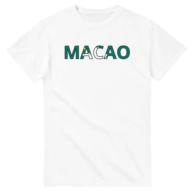 T-shirt drapeau macao en écriture - pixelforma