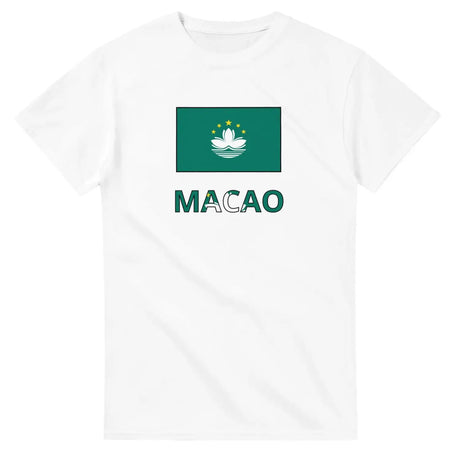 T-shirt drapeau macao en texte - pixelforma