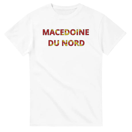 T-shirt drapeau macédoine du nord en écriture - pixelforma