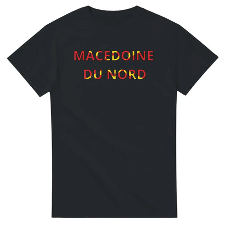 T-shirt drapeau macédoine du nord en écriture - pixelforma