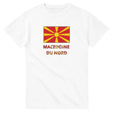 T-shirt drapeau macédoine du nord en texte - pixelforma