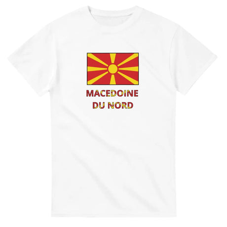 T-shirt drapeau macédoine du nord en texte - pixelforma