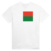 T-shirt drapeau madagascar coton mélangé imprimé élégant