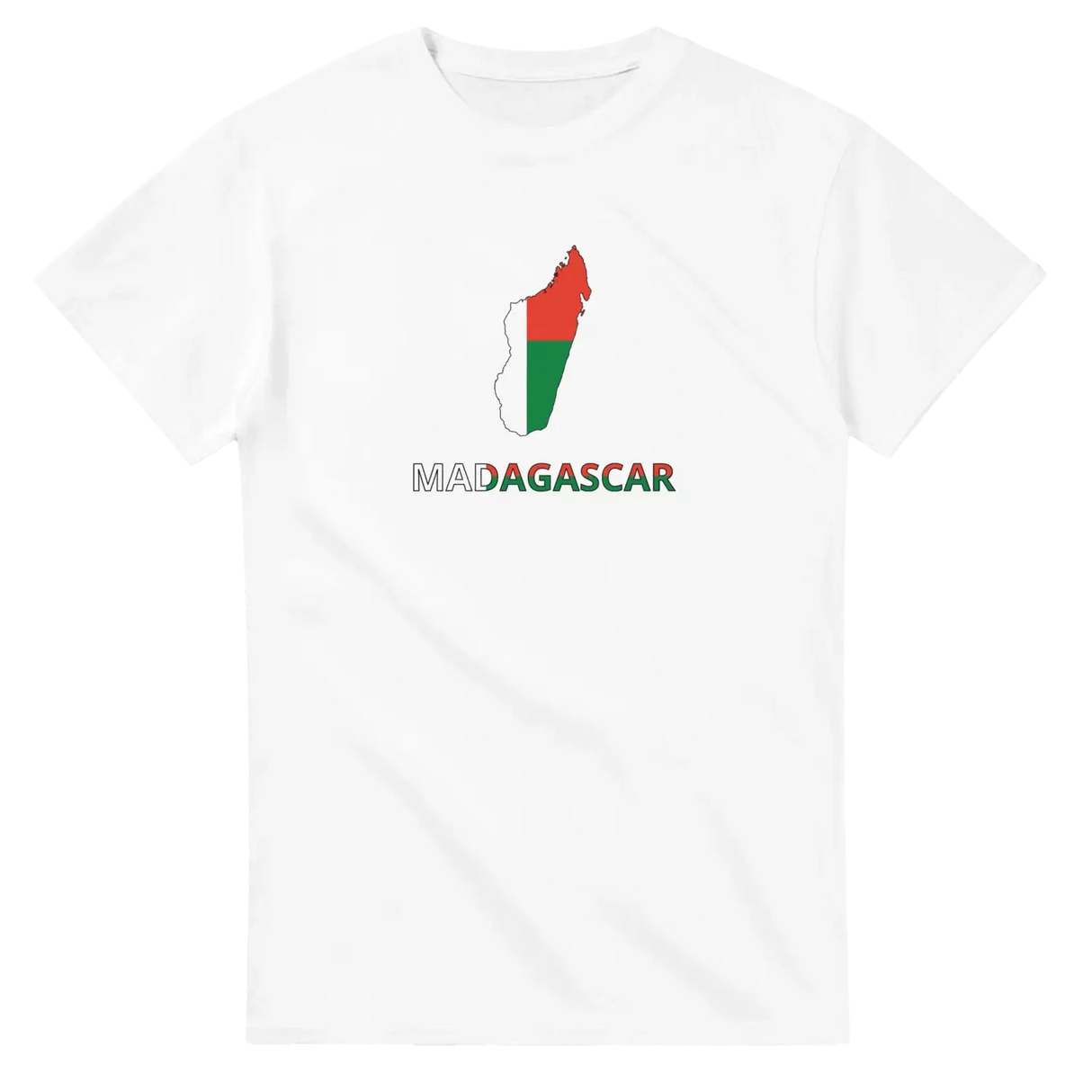 T-shirt drapeau madagascar en carte - pixelforma