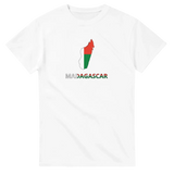 T-shirt drapeau madagascar en carte - pixelforma