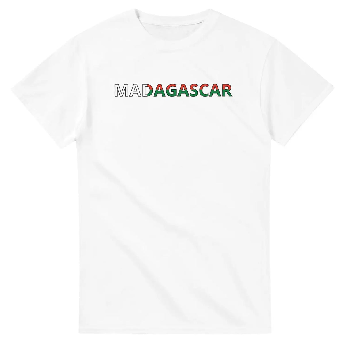 T-shirt drapeau madagascar en écriture - pixelforma