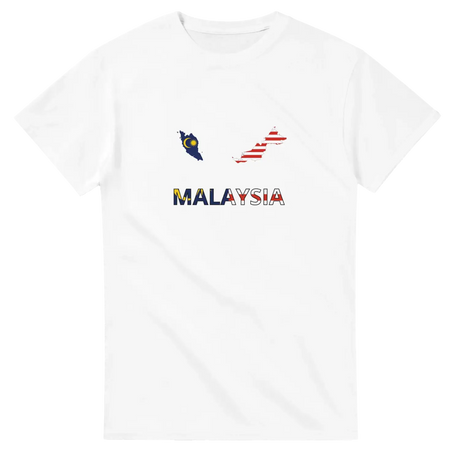 T-shirt drapeau malaisie carte - pixelforma