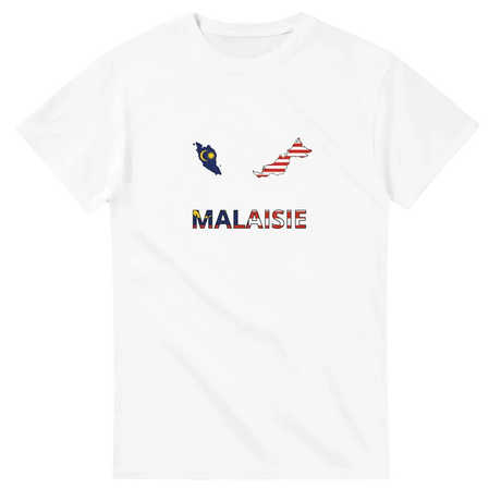 T-shirt drapeau malaisie en carte - pixelforma