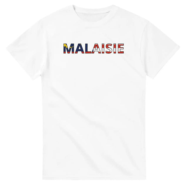 T-shirt drapeau malaisie en écriture - pixelforma