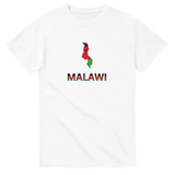 T-shirt drapeau malawi en carte - pixelforma