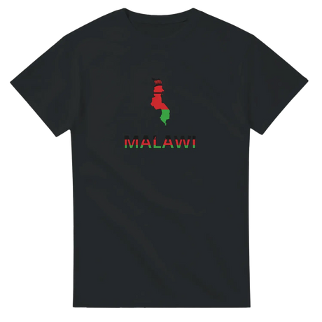 T-shirt drapeau malawi en carte - pixelforma