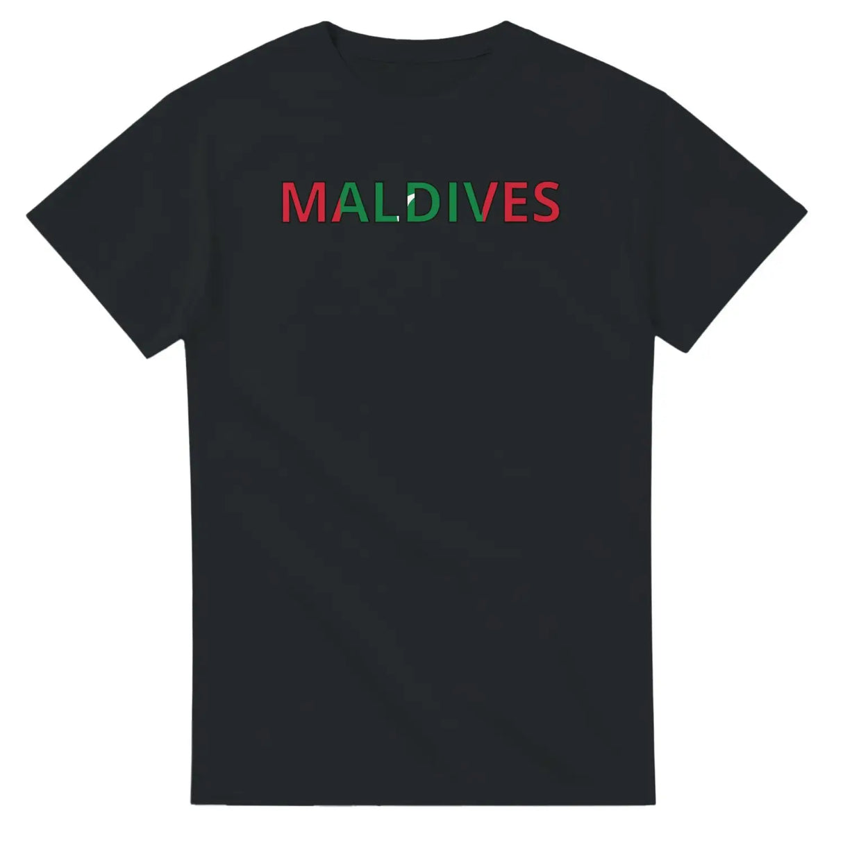 T-shirt drapeau maldives en écriture - pixelforma