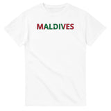 T-shirt drapeau maldives en écriture - pixelforma