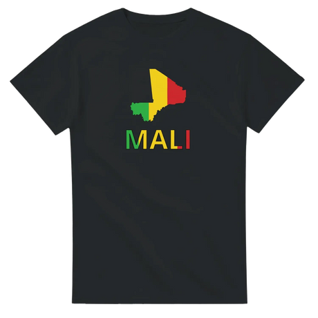 T-shirt drapeau mali en carte - pixelforma