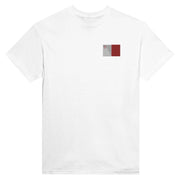 T-shirt drapeau malte broderie couleur coton mélangé